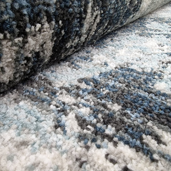 Williston Roseline Tufted Grey/Blue/Cream Rug & Reviews Wayfair